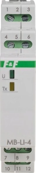 F&F Impulsų skaitiklis su MODBUS RTU MAX-MB-LI-4LO išėjimu