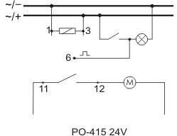 F&F laiko relė su kritimo delsa 16A 24V (PO-415)