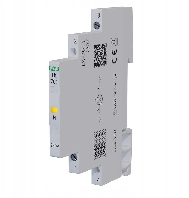 F&F LK-701Y ŽIBINTAS. 1/3S 1X LED GELTONA