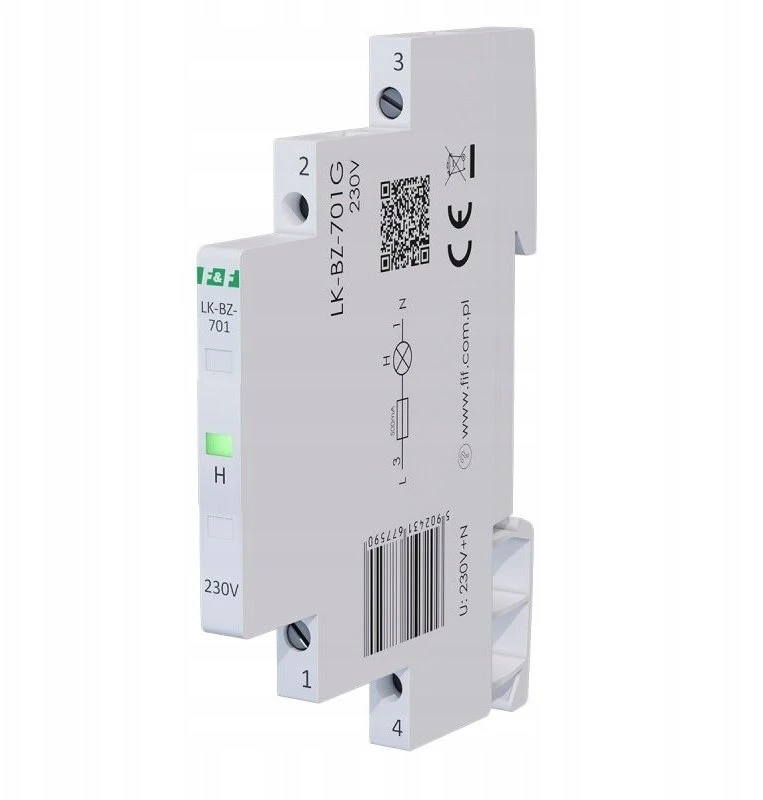 F&F LK-BZ-701G ŽIBINTAS. 1/3S 1X LED ŽALIA