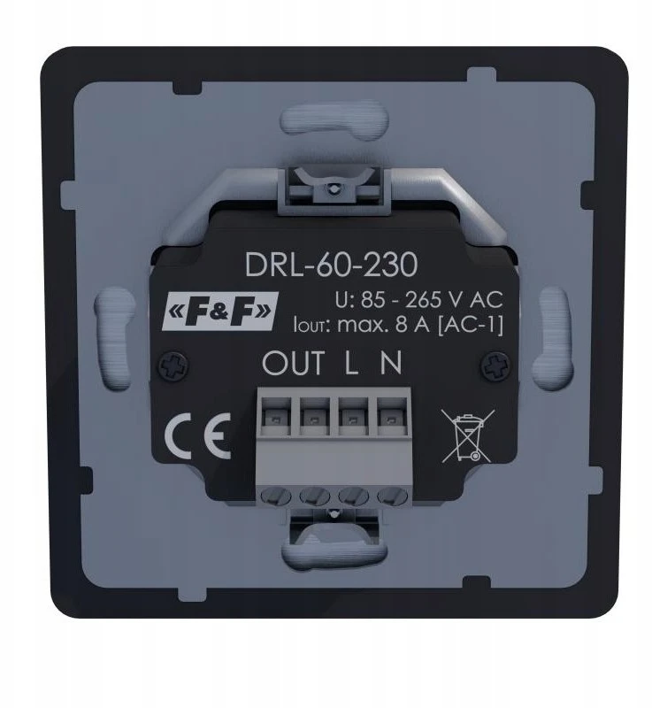 F&F LAZERINIS JUTIKLIS ALIUMININIS 230V DRL-60-230