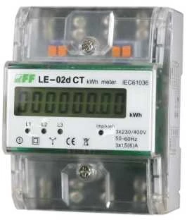 F&F Trifazis LCD elektros skaitiklis, 1 klasė, LE-02D CT