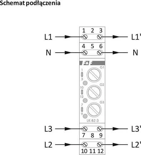 F&F trifazė valdymo lempa su apsauga LK-BZ-3 G 3x230 V+N 2892