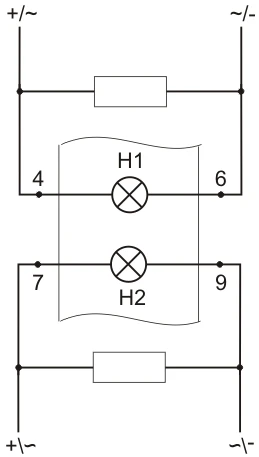 F&F Maitinimo indikatoriaus lemputė - dustan LK-714 maitinimo valdymo lemputė 2xLED raudona žalia 5÷10V 130÷260V AC/DC LK-7145÷10V