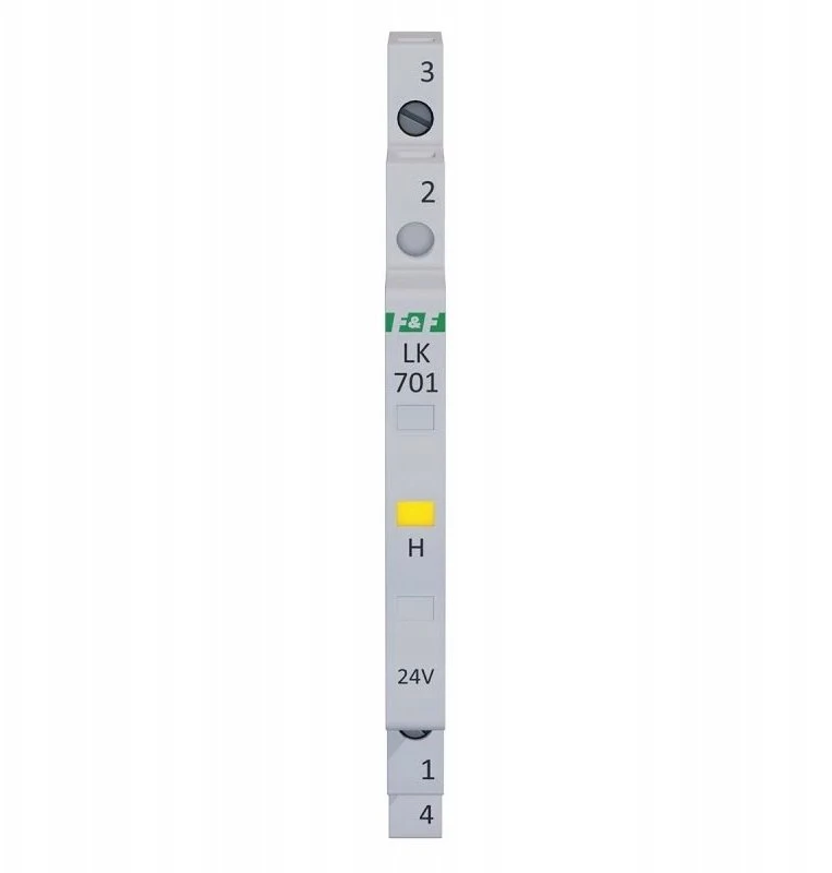 FF Lampka modułowa 1-fazowa geltona 12-48V AC/ 12-60V DC 1/2 modułu LK-701Y-24