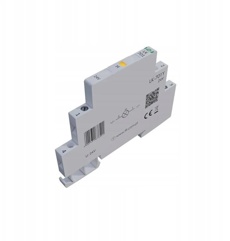 FF Lampka modułowa 1-fazowa geltona 12-48V AC/ 12-60V DC 1/2 modułu LK-701Y-24