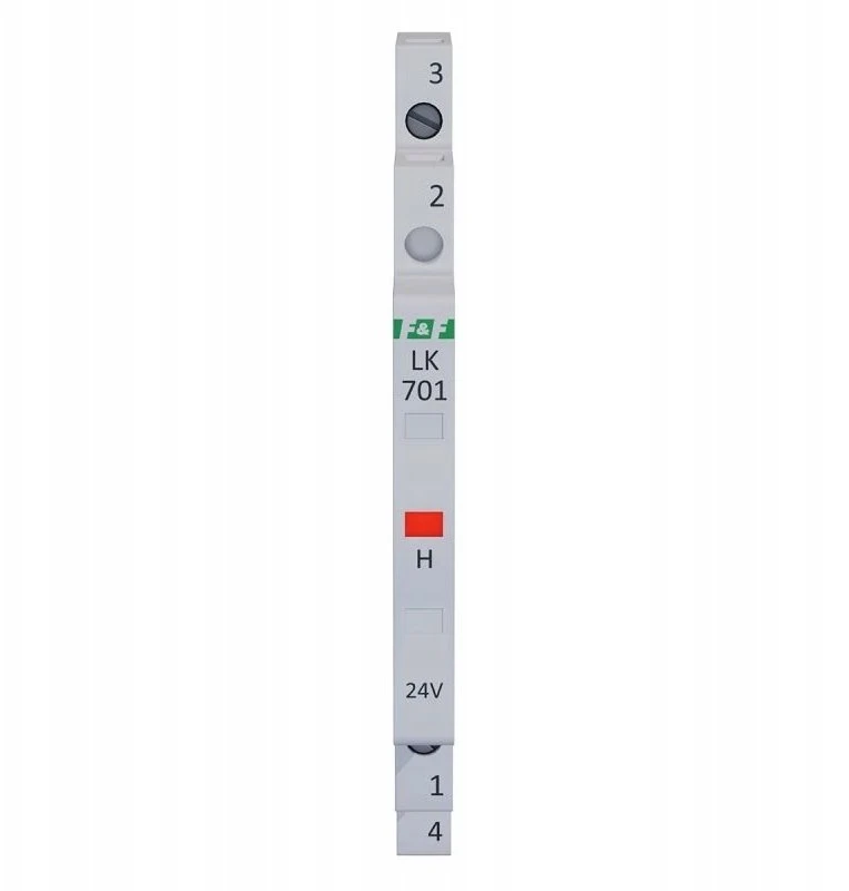 FF Lampka modułowa 1-fazowa raudona 12-48V AC/ 12-60V DC 1/2 modułu LK-701R-24