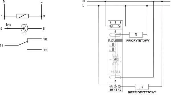 F&F pirmumo relė su perėjimo kanalu 230V 16A - PR-613