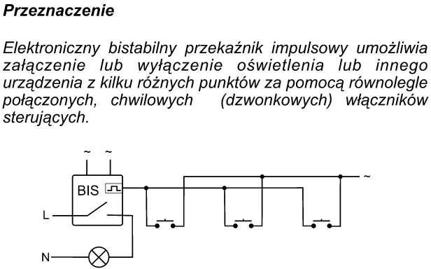 F&F Impulsinė relė 240V 16A 1 modulis IP40 (BIS-411)