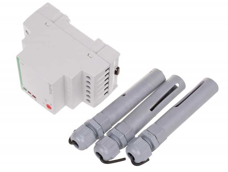 F&F Skysčio lygio valdymo relė 16A 2P 1-100kOhm 3 zondai (PZ-829 RC)