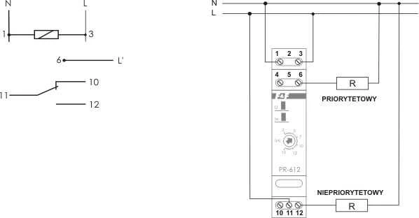F&F Tiesioginio ryšio prioriteto relė 230V 16A - PR-612