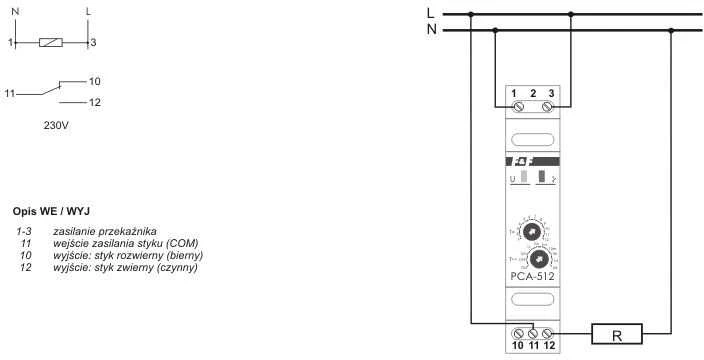 F&F Vienfunkcinė laiko relė 230V 10A - PCA-512