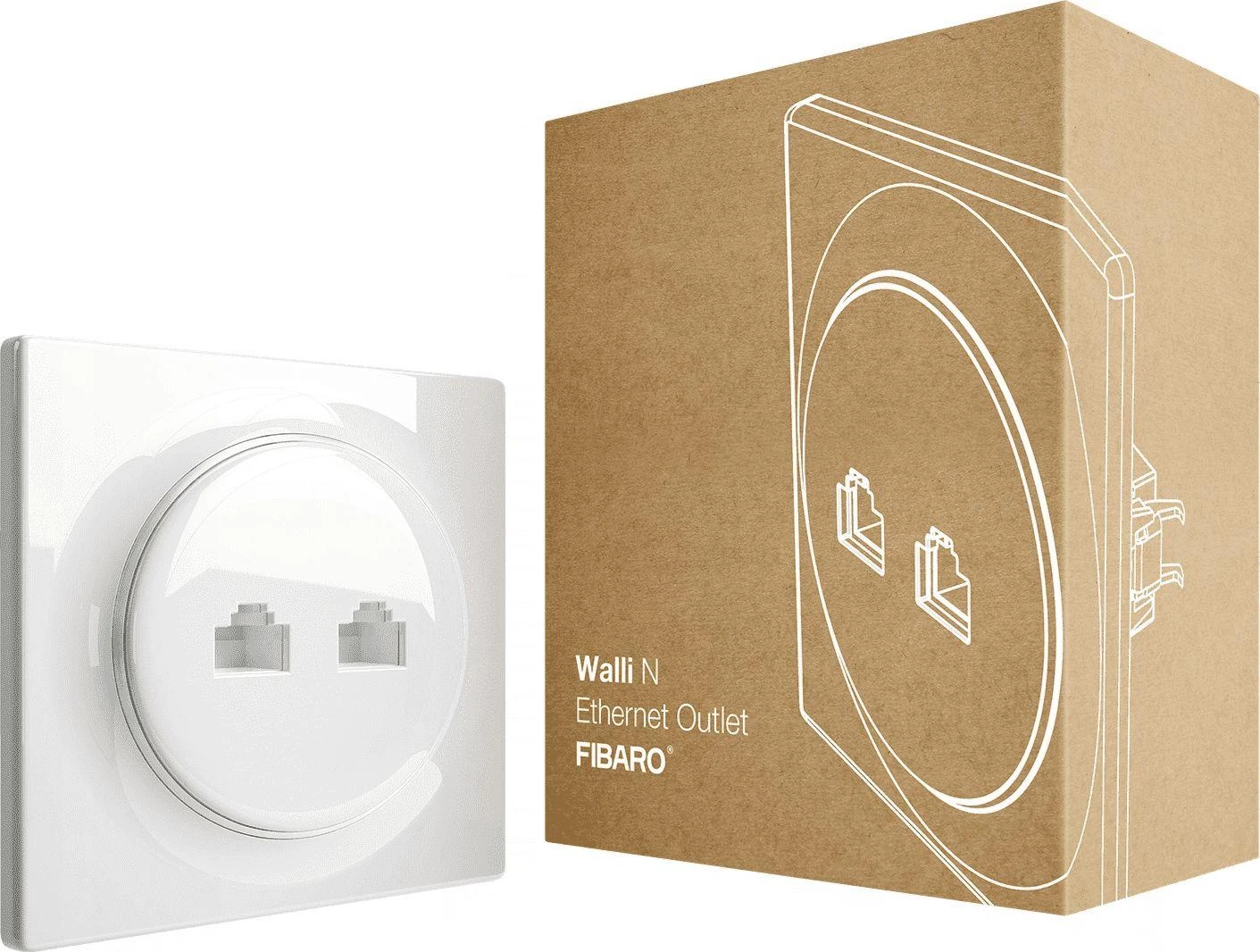 „Fibaro Walli N“ eterneto jungtys | Fibaro | Walli N Ethernet lizdas