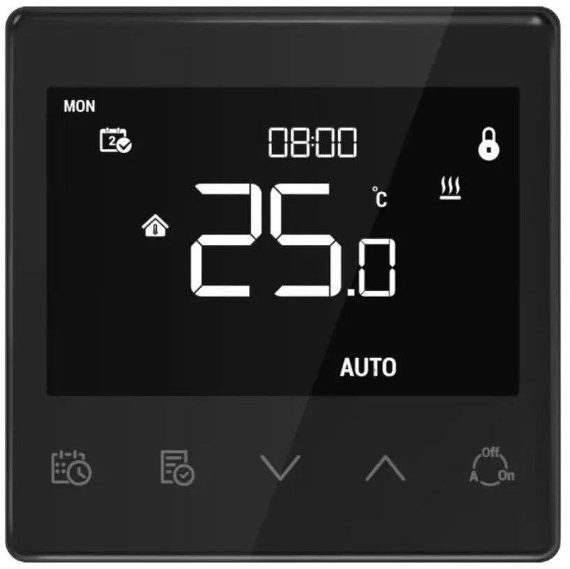 Fibaro Nice išmanusis termostatas vandeniniam šildymui | WARM-CONTROL | Juodas