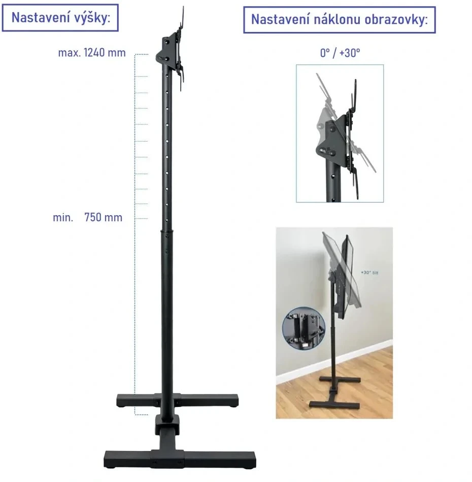 Laikiklis Fiber Mounts FM11 TV monitoriaus stovas