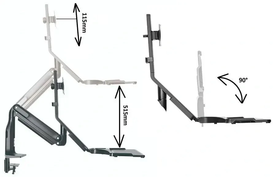 Fiber Mounts Fm66 stalinio monitoriaus laikiklis