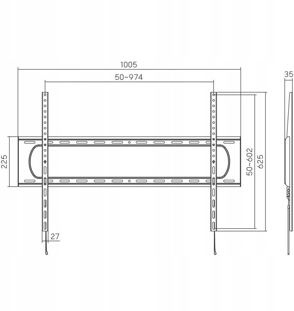 Fiber Novelty C6F - Itin plonas tvirtas sieninis laikiklis LCD LED Plazma televizoriams 55"-120"