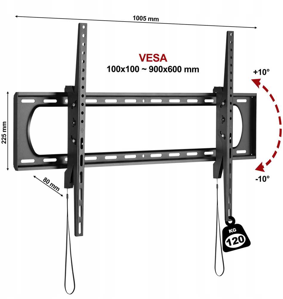 Fiber Novelty C6T - Labai tvirtas atidengiamas laikiklis LCD LED televizoriams 55"-120"