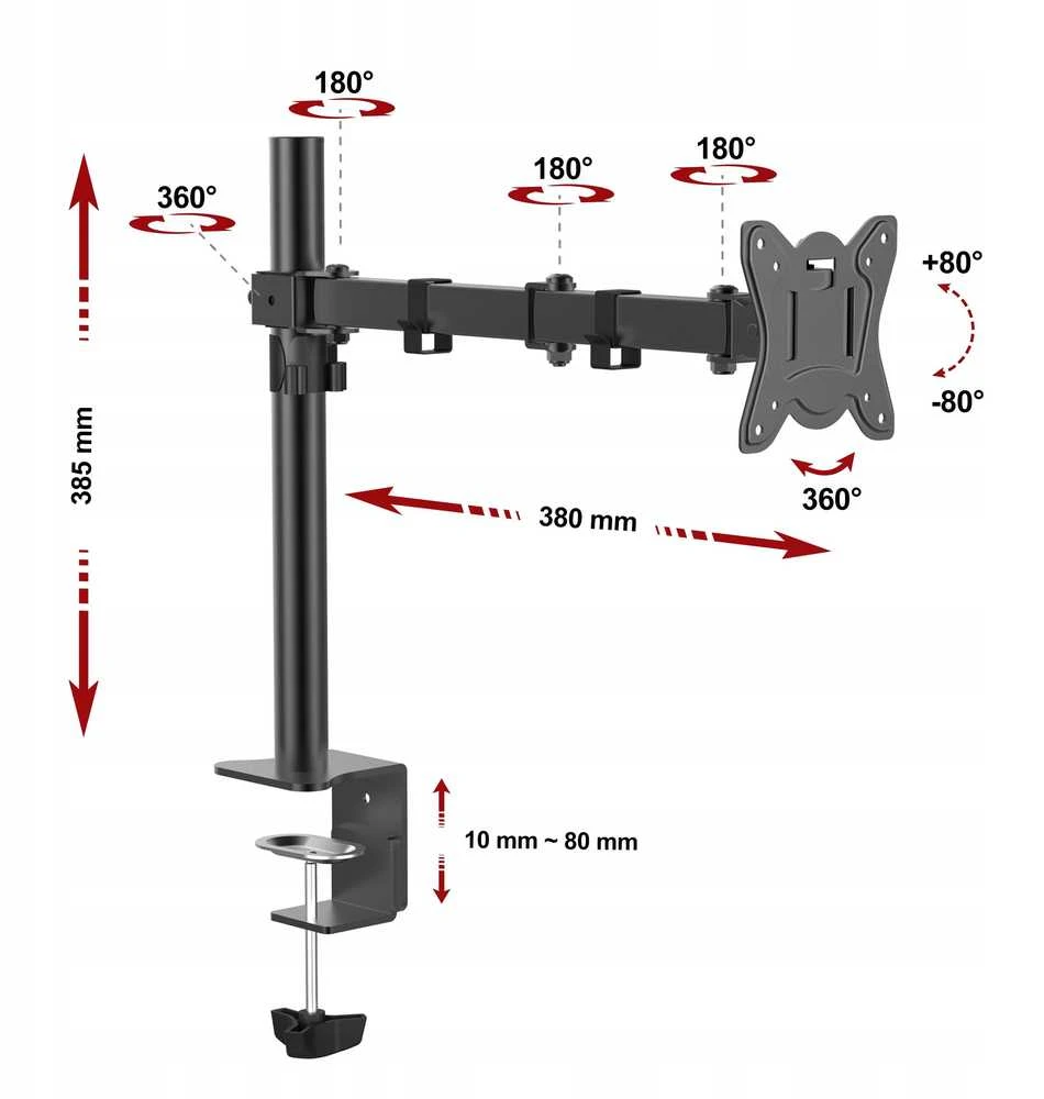 Fiber Mount Fiber Novelty Stalo laikiklis 10–32 colių monitoriui (FN401)