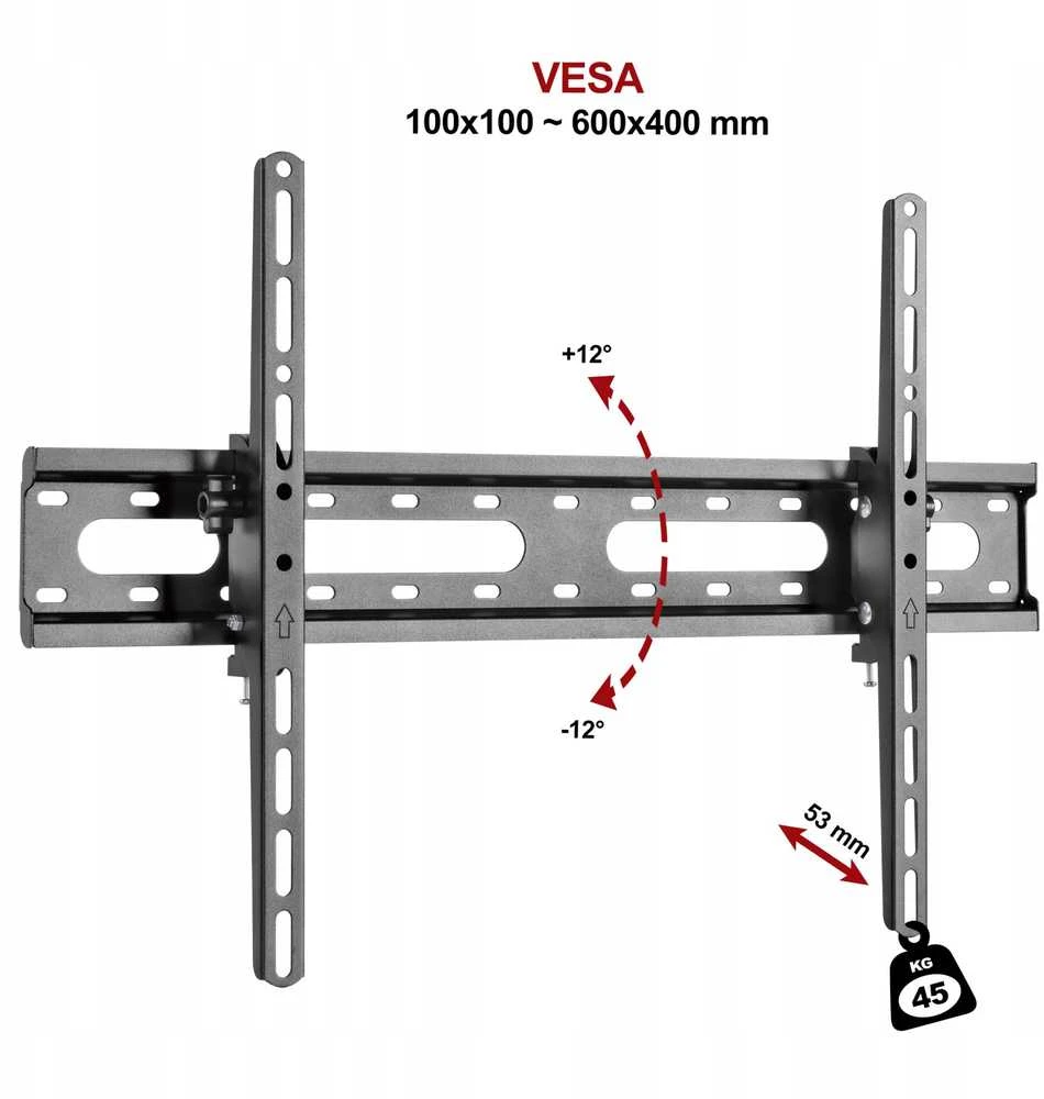 FIBERNOVELTY Faber N TV laikiklis FN 45 37''-75'' (iki 45kg, VESA 60*40cm)