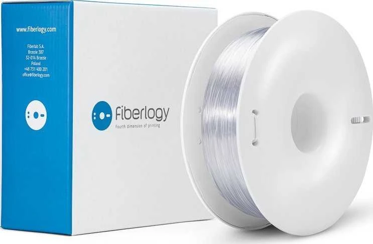 3D plastikas Fiberlogy Easy ABS 1,75 mm 0,75 kg – grynas skaidrus