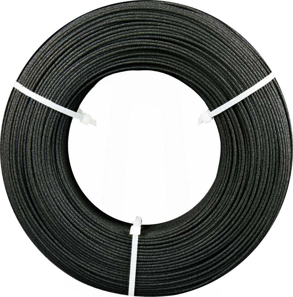 Juodas Fiberlogy Refill PLA siūlas ritėje