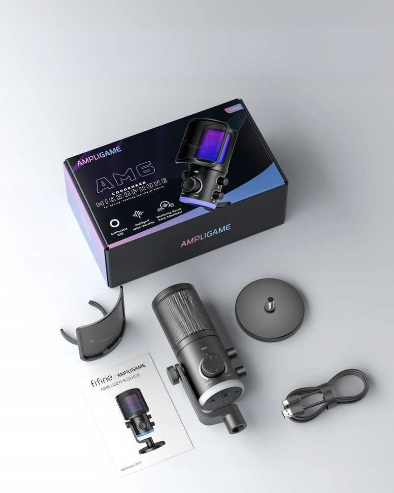 Mikrofonas Fifine AM6 AmpliGame