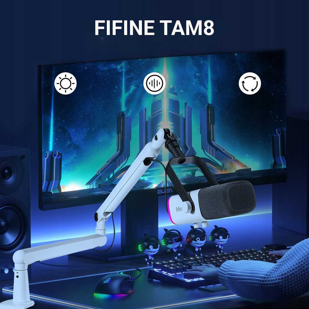 Fifine Microphone Fifine TAM8 XLR/USB mikrofon studyjny dynamiczny su ramieniem balta