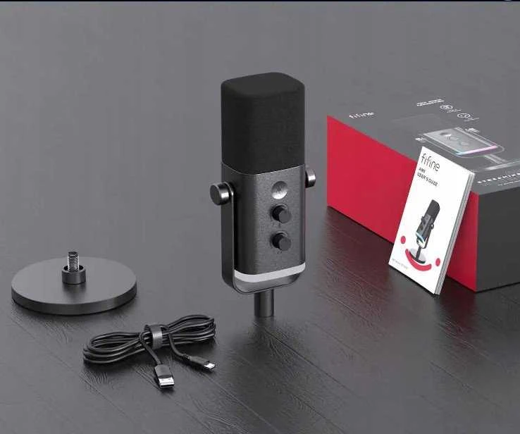 Nezatříděno Fifine TAM8 XLR/USB mikrofon studyjny dynamiczny su ramieniem juoda