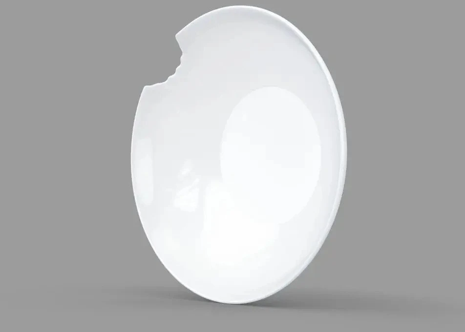 Fiftyeight Products PENKIASDEŠIMT AŠTUONIOS 2 mažos gilios lėkštės su įkandimu Ø 18 cm baltos