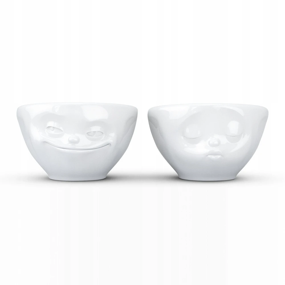 Usorteret Fiftyeight Products „FIFTYEIGHT“ dubenėlių rinkinys, 100 ml, „Grinning & Kissing“, baltas