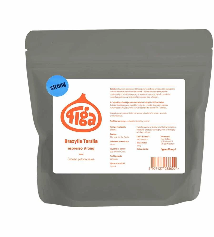 Figa Coffee Brazil Tarsila Espresso Strong kavos pupelės, 250 g