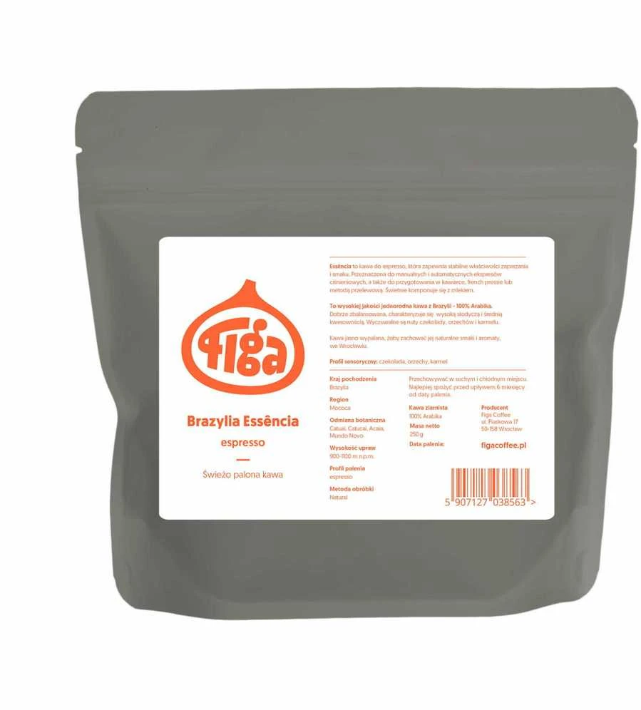 Figa Coffee Brazil Essencia Espresso 250 g kavos pupelės