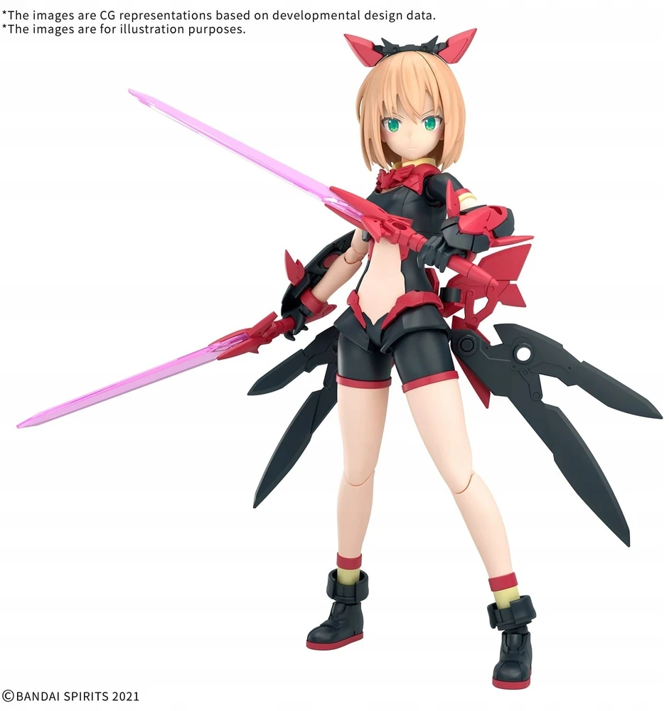 Bandai 30MS Tiasha Dahlia Wear B plastikinis Gunpla rinkinys