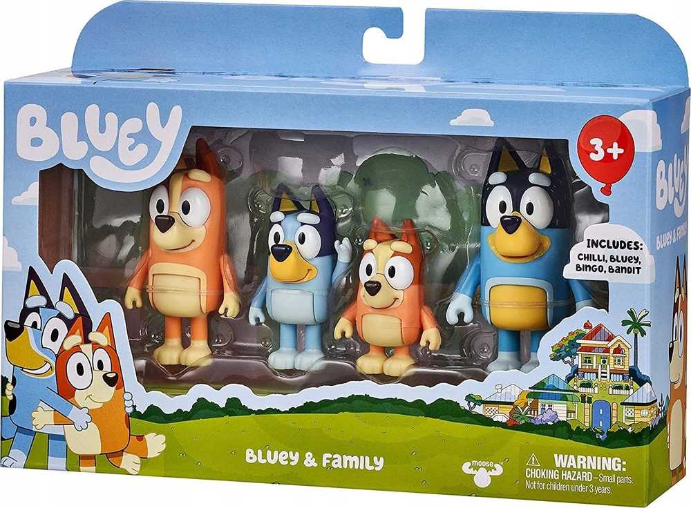 TM Toys Figūrėlių rinkinys Bluey šeima 4 vnt