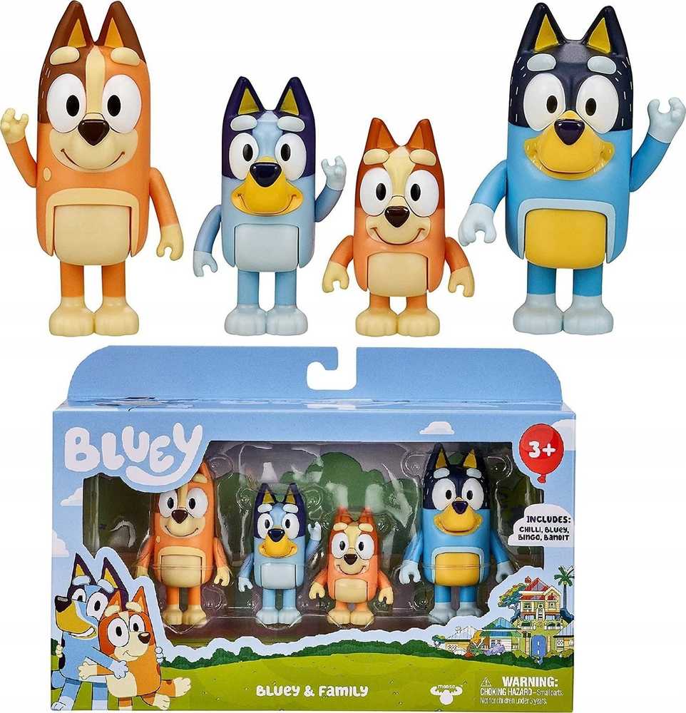 TM Toys Figūrėlių rinkinys Bluey šeima 4 vnt