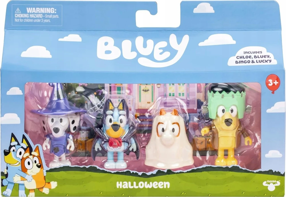 Bluey - 4 figūrėlių rinkinys - Helovinas (90266)