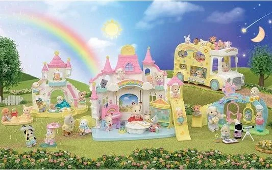 SYLVANIAN FAMILIES Rinkinys „Pižamų vakarėlis“