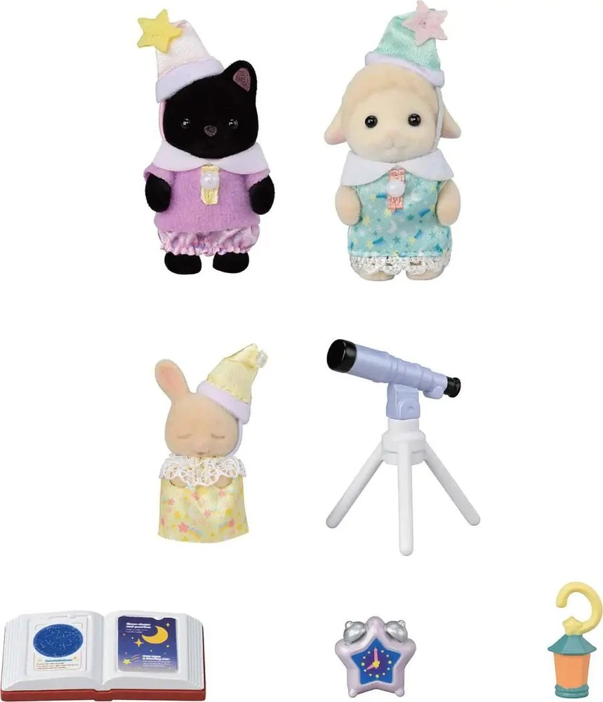 SYLVANIAN FAMILIES Rinkinys „Pižamų vakarėlis“