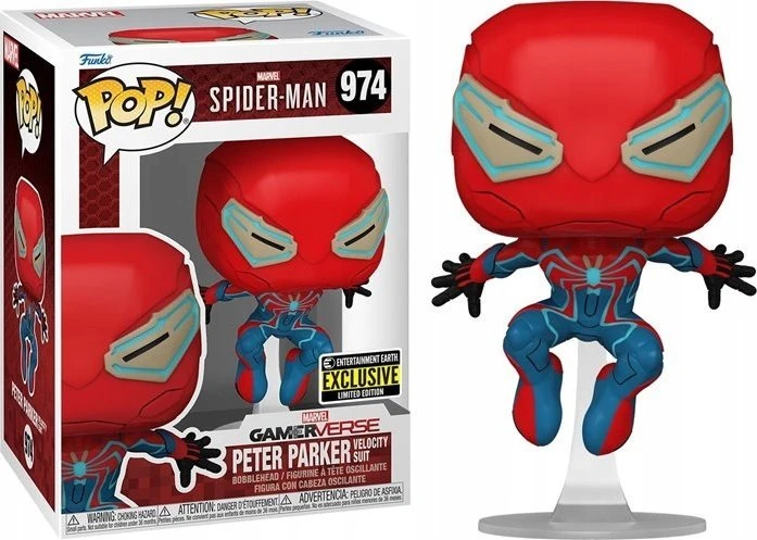FUNKO POP! Vinilinė figūrėlė: Marvel Spiderman - Peter Parker Velocity Suit, 9 cm