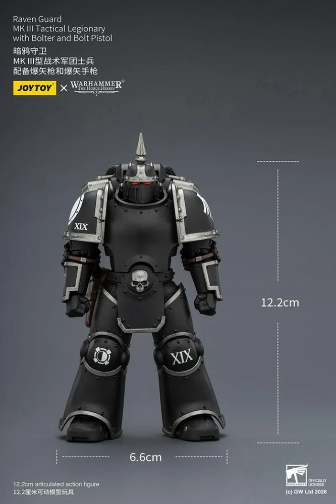 Figūrėlė Games Workshop Figūrėlė Warhammer The Horus Heresy Raven Guard MK III Tactical Legionary with Bolter and Bolt Pistol 1/18 12 cm