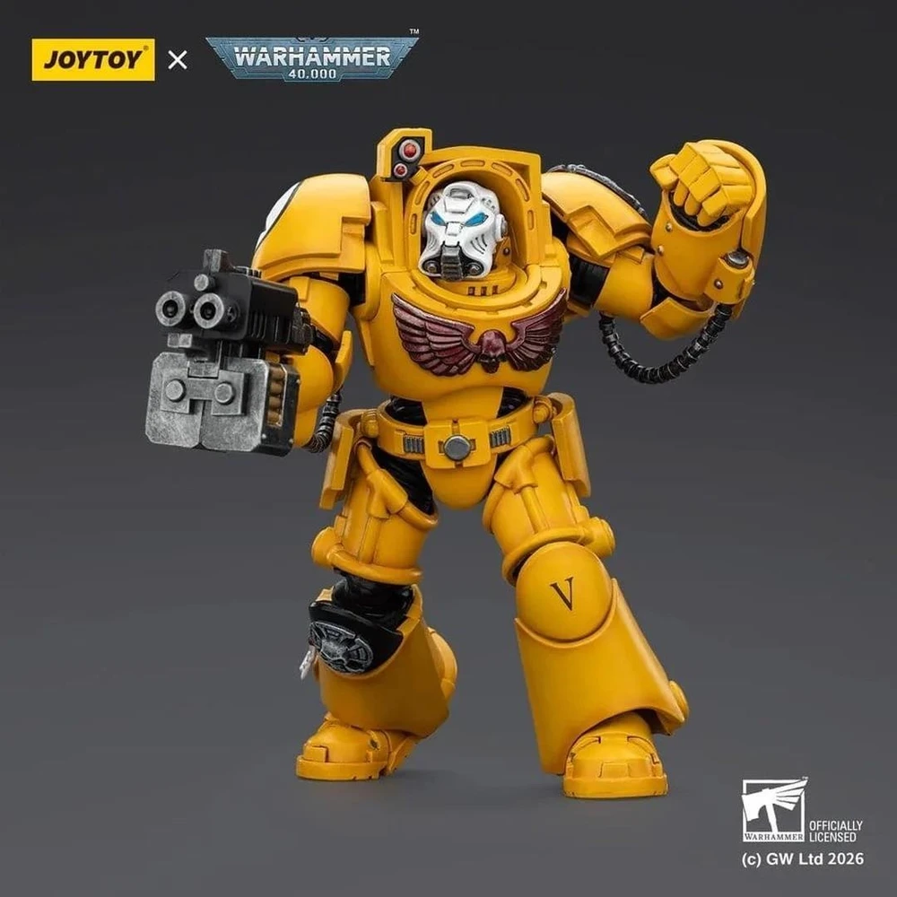 Figūrėlė Hasbro Figūrėlė Warhammer 40k Imperial Fists Terminator 2 su galios kumščiu ir šturmo boltoriu 1/18 14 cm