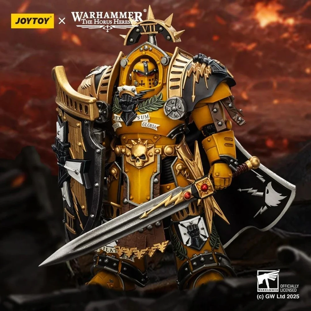 Figūrėlė Hasbro Figūrėlė Warhammer The Horus Heresy Imperial Fists Legion Praetor Tartaro terminatorių šarvuose su energiniu kardu ir Vigil audros skydu 1/18 14 cm