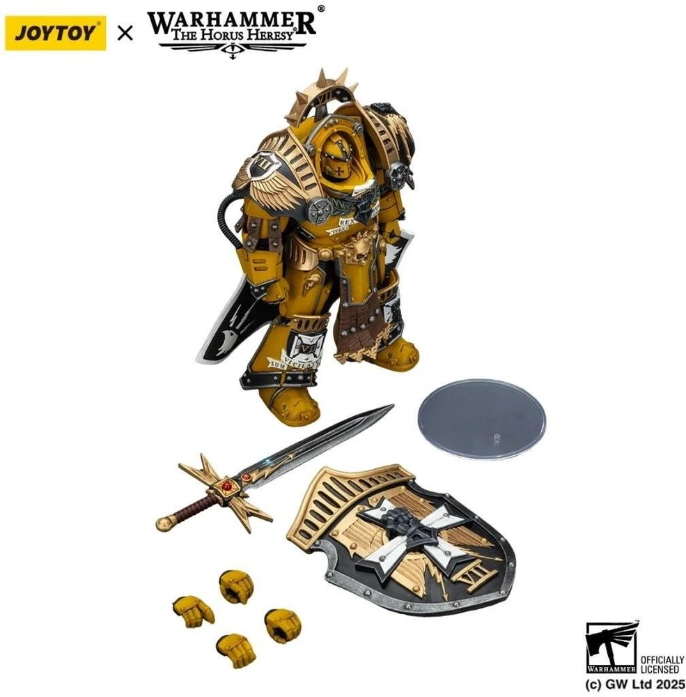 Figūrėlė Hasbro Figūrėlė Warhammer The Horus Heresy Imperial Fists Legion Praetor Tartaro terminatorių šarvuose su energiniu kardu ir Vigil audros skydu 1/18 14 cm