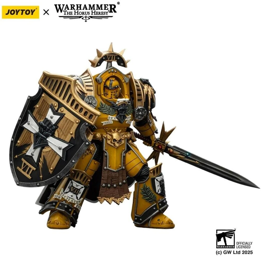 Figūrėlė Hasbro Figūrėlė Warhammer The Horus Heresy Imperial Fists Legion Praetor Tartaro terminatorių šarvuose su energiniu kardu ir Vigil audros skydu 1/18 14 cm