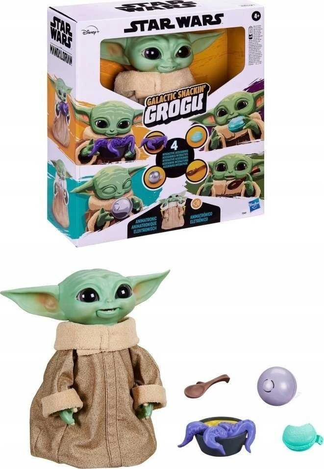 Hasbro Star Žvaigždžių karų SW interaktyvus žaislas Galaktikos užkandžių Grogu 23,5 cm