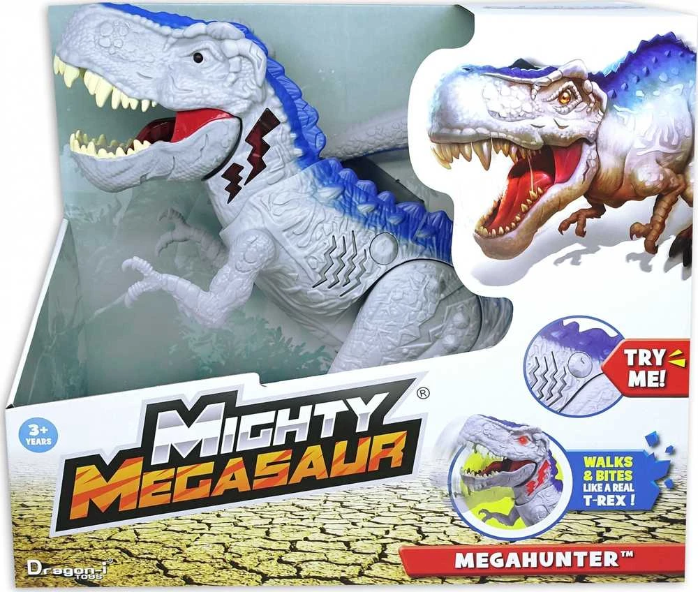 Hedo Mighty Megasaur Dinozauras Žaislas Pilkas Mėlynas