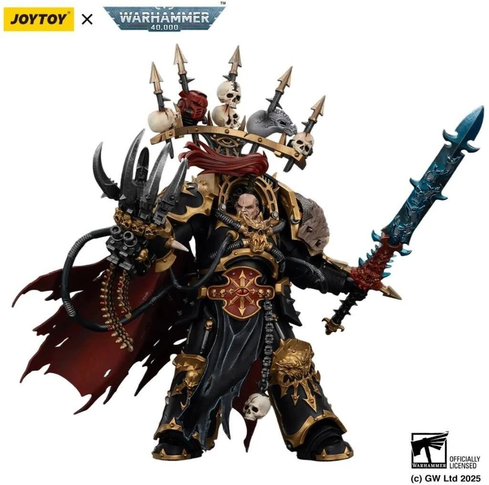 Figūrėlė Jada Toys Figūrėlė Warhammer 40k Juodas Legion Abaddon the Despoiler su Drach'nyen ir Horuso Nagais 16 cm