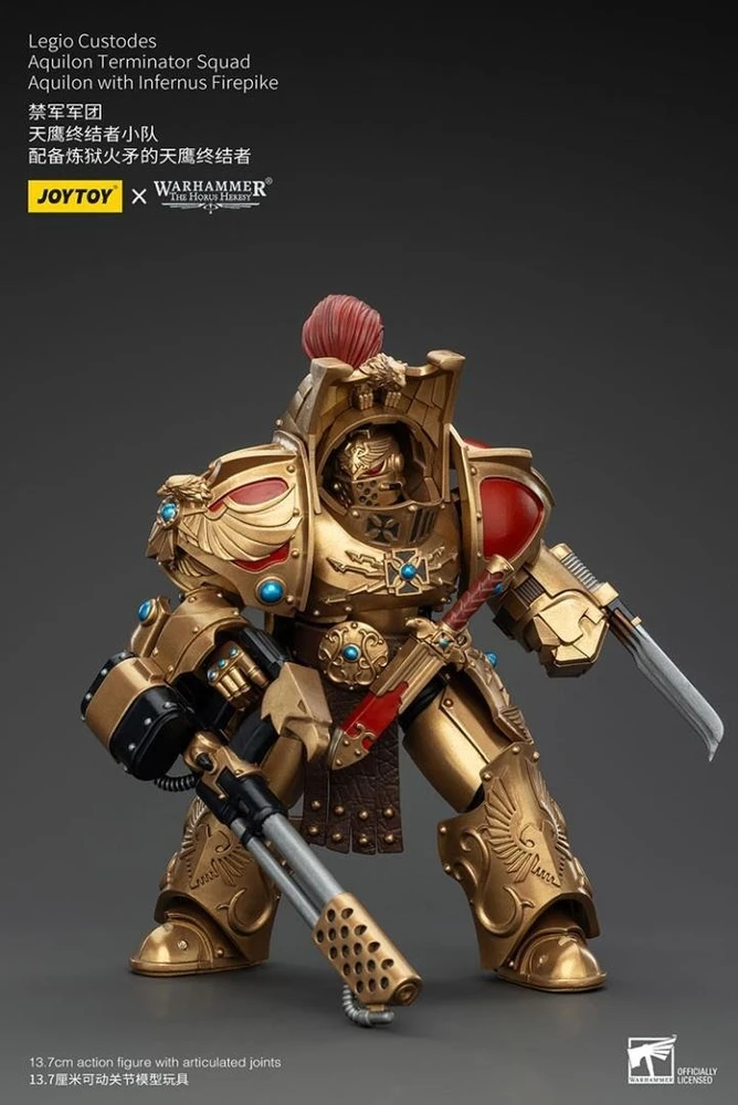 Figūrėlė Jada Toys Figūrėlė Warhammer The Horus Heresy Legio Custodes Aquilon Terminator Squad Aquilon su Infernus Firepike 1/18 14 cm