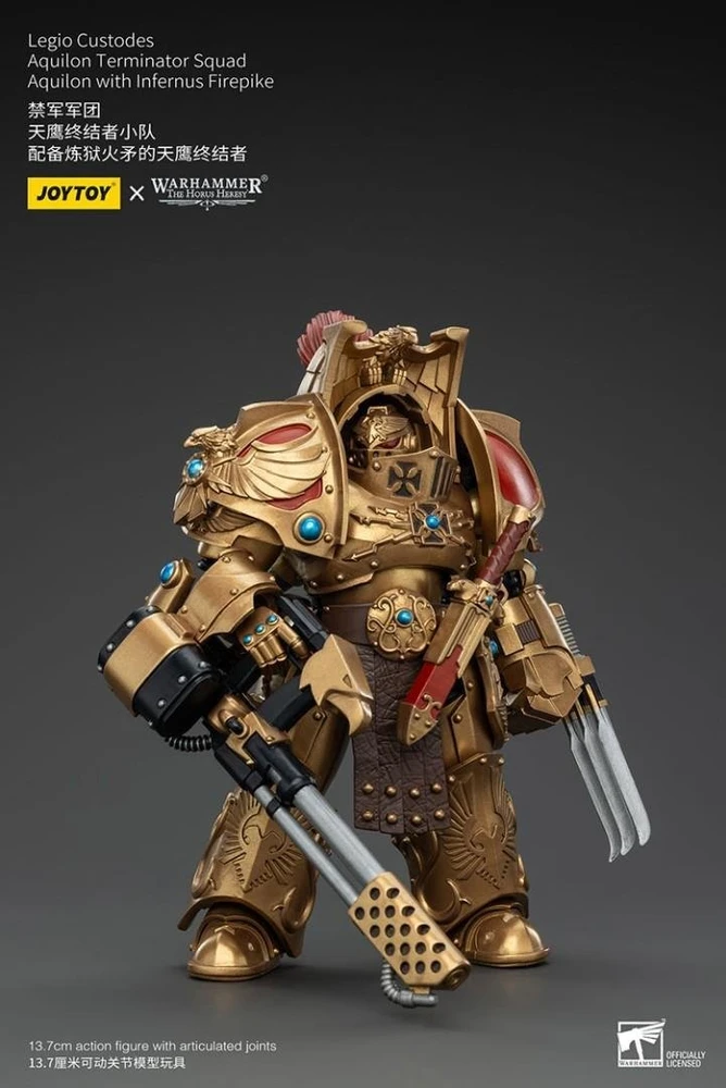 Figūrėlė Jada Toys Figūrėlė Warhammer The Horus Heresy Legio Custodes Aquilon Terminator Squad Aquilon su Infernus Firepike 1/18 14 cm
